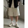 Corte Tridimensional, Moderno, Confortável, Versátil, Com Bolsos, Shorts Largos para Homens, Novas Calças Casuais da Moda de Cinco Pontos para o Verão