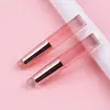 Pincel de Labios Redondo Pequeño Transfronterizo con Tapa, Lápiz Labial Portátil, Brillo de Labios, Pincel para Rubor Corrector, Pincel de Silicona Multifuncional para Labios
