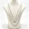 Cadena de Perlas Oceánicas de Venta Caliente Transfronteriza Europea y Americana Cadena para Clavícula de Mujer Colgante de Estrella de Mar y Concha Collar Multicapa Apilable Venta al por Mayor