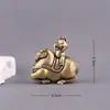 Fique Rico Imediatamente Gato da Sorte Cobre Puro Latão Artesanato Console Central de Carro Pequenos Enfeites Decoração de Casa Presentes