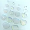 Anillo de Ópalo Azul Corazón de Melocotón 5-20mm Luna Piedra Corazón Fondo Plano Ópalo de Imitación Joyería DIY con Cuentas