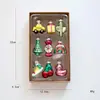 Decoraciones Navideñas de Venta Caliente Transfronterizas Colgante de Vidrio Forma Irregular Árbol de Navidad Pequeño Adornos Colgantes Creativos Juego de Bolas de Vidrio