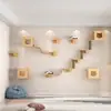 Marco de Escalada de Madera para Gatos en Stock, Marco de Escalada de Madera Maciza Montado en la Pared para Gatos, Plataforma de Salto para Gatos, Rascador para Gatos, Plataforma de Salto Montada en la Pared para Gatos
