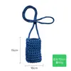 Bolsa de Celular de Tricô, Bolsa Transversal de Corda de Algodão Trançada Feita à Mão Tendência, Bolsa de Ombro Versátil para o Verão, Portátil e na Moda