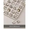 Acessórios para Nail Art Rede de Diamante Transparente Venda Quente Coração Torto Machado Gota d'Água Quadrado Gordo Borboleta Diamante Branco Folha de Ouro Decorações para Unhas