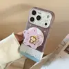 Capa de Celular Fofa Patchwork Estrela Animal Aplicável Maçã 18pm iPhone 17 Suporte Magnético 16 Película de Cobertura Total