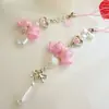Liga Pérola Coração Laço Rosa Corrente para Caderno Corrente para Celular Porta-Cartão Decoração Pingente para Porta-Cartão