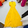 Vestido Nuevo con Cordón Estilo Europeo y Americano Nanyou, Vestido Largo Acampanado Holgado con Cintura Fruncida