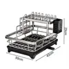 Suministro Directo desde Fábrica Estante de Almacenamiento para Tazones y Platos Estante Secador de Platos Estante de Almacenamiento de Cocina Estante Secador de Acero Inoxidable para Tazones, Platos, Tazones y Palillos