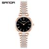 Relógio Sanda Quartz Tj1046 Preço Especial de Liquidação Relógio de Casal Moderno Pulseira de Aço Simples Relógio à Prova d'Água para Homens e Mulheres