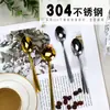 Colher de Café Aço Inoxidável 304 Colher de Sopa Colher Pequena Colher de Porcelana Cabo Longo Colher de Sobremesa Colher de Mistura Frutas Iogurte Comida Ocidental
