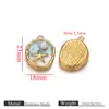 Acero Inoxidable Multi-Estilo Colgante Flor Goteo de Aceite Flor DIY Concha Flor Moda Colgante Vestido Pulsera Collar Accesorios