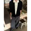 Nuevo Cardigan de Punto Estilo Japonés Falso Dos Piezas Chaqueta Otoño 2026 Nuevo Top Petite Suéter Cardigan Gris