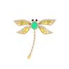 Ropa serie insectos inteligentes retro cárdigan fijo pin suéter accesorios al por mayor color goteando libélula broche