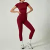 Conjunto de Yoga Secado Rápido Europa Transfronterizo Conjunto de Pilates Verano Conjunto Lulu Leggings para Mujer Conjunto de Fitness