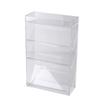 Caja Organizadora de Escritorio Transparente Libro de Exhibición de Insignias Soporte de Exhibición de Insignias Periférico de Escritorio