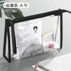 Bolsa de Exame Jerry Cor Vermelha da China para Estudantes do Vestibular Grande Capacidade Portátil Transparente Bolsa para Documentos
