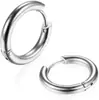 Pendientes de aro lisos 2026, cierres de acero inoxidable para oreja, pendientes elegantes y de lujo ligero, pendientes de botón estilo minimalista, joyería de acero inoxidable para mujer