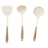 Espátula de Silicona de Dos Colores para el Hogar, Espátula de Cocina Resistente a Altas Temperaturas, Cuchara, Colador, Sartén Antiadherente, Juego Completo de Utensilios de Cocina, Grado Alimenticio