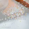 Strass Floco de Neve de Zircônia Transparente 5A para Nail Art, Strass Super Brilhantes Mini Pequenos em Formato de Diamante com Base Plana, Decorações Transparentes para Unhas