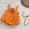 Roupas de Bebê de Verão para Halloween Macacão Unissex para Bebê Macacão de Abóbora 2026 Novo Estilo Roupa para Engatinhar Frete Internacional