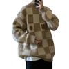 Suéter Espesso de Gola Alta Masculino Outono e Inverno Tendência Bonito Casual Malha Suéter Masculino Camisa Base Solta Suéter Jaqueta Masculina