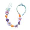 Diadema de Princesa Cabeza de Niña Transfronteriza de Amazon Corona Infantil Accesorios para Trenza de Cabello Largo Trenza Peluca de Flor de Cabello Largo