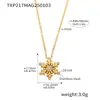Rueda de la fortuna nuevo copo de nieve hecho a mano incrustado circonita collar pendiente pulsera atmósfera acero inoxidable traje de lujo ligero mujeres
