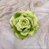 Hermosa cabeza de flor de rosa de lana multicolor de alta calidad sin deformación, pared de flores de boda, flor de simulación de color especial para primavera y otoño