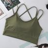 Ice Silk cross strap enrolado peito curto verão leve cueca pode ser usado fora fixo copo base tubo top cueca