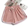 Pantalones cortos estilo deportivo de tres puntos pantalones cortos de yoga adelgazantes holgados transfronterizos talla grande pantalones cortos para mujer hot pants pantalones de pijama niña