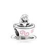 Pulsera Panjia de cobre con cuentas y baño de plata, cuentas de ángel, alas de plumas, cuentas sueltas, oso, joyería, accesorios, venta al por mayor transfronteriza.