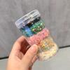 Juego de 136 piezas ~ alto valor de color duradero anillo para el pelo nuevo grueso engrosado sin costuras oso elevación anillo para coleta de pelo