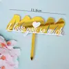 Decoração de Bolo Dia das Mães Flores Bonitas Cartão de Bolo de Aniversário Bandeira de Amor Acrílica Sobremesa de Festa