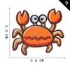 Calcomanías de Bordado por Computadora Yuanda Calcomanías de Tela Bordada de Animales Marinos de Dibujos Animados Accesorios de Ropa Parche Calcomanías Bordadas Calcomanías de Tela DIY