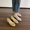 Novos sapatilhas estilo retro francês, bico fino, bico redondo, sola plana, versáteis, sola macia, para calçar sem cadarço para mulheres