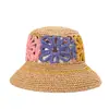 Sombrero de Pescador Tejido a Crochet Hueco Hecho a Mano Estilo Japonés, Delgado Transpirable Versión Coreana para Primavera y Verano, Sombrero de Cubo Adelgazante para Mujer