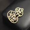 Broche de Bambú de la Fortuna Ruyi Calabaza de Lujo Ligero Estilo Chino en Oro y Plata, Pin Estilo Celebridad para Prevenir la Exposición para Hombres y Mujeres
