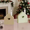 Molde para Porta-Velas de Casa com Coração Vazado para Gesso Aromaterápico Molde de Silicone de Resina para Enfeite de Porta-Velas de Buraco Único DIY