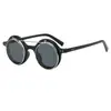 8009 Nuevas Gafas de Sol Redondas Transfronterizas Punk Doble Capa abatibles para Hombres y Mujeres Tendencia de Motocicleta Gafas de Sol Personalizadas de Exportación