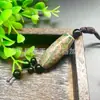 Pulseira de Ágata com Contas Dzi Naturais do Xizang Pulseira de Contas Cilíndricas Dzi de Nove Olhos Colar 10 Yuan Lembrança Turística Pulseira de Jade