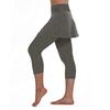 Ropa Europea y Americana de Tallas Grandes para Mujer de Amazon Transfronteriza, Conjunto de Dos Piezas de Falda y Pantalón para Chicas Gorditas, Pantalones de Yoga Adelgazantes de Alta Elasticidad para Mujer S7010