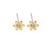 Pendientes de botón de flor nuevos Dongdaemun estilo coreano estilo frío pendientes con incrustaciones de diamante pendientes de botón frescos simples combinan con todo