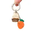 Chaveiro de coelho rabanete fofo corrente para celular coração de menina pingente de bolsa de desenho animado pingente de carro acessórios