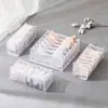 Caixa de armazenamento de malha de 4 peças caixa de armazenamento de roupa íntima meias sutiã roupa íntima partição estilo gaveta organização de guarda-roupa grade