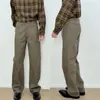Cor Sólida Simples Tendência de Moda Diária Temperamento Senso de Alta Classe Masculino Outono Versátil Personalidade Calça Longa Casual Reta