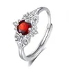 Anillo de tesoro de color natural de lujo vida amor S925 plata de ley lujo ligero alta gama joyería de cristal para mujer accesorios al por mayor