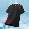 2026 Verão Novo Manga Curta Masculina Fina Seda de Gelo Respirável Esportiva Casual Moda Versátil Secagem Rápida Camiseta