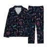 Conjunto de Pijama de Primavera y Otoño para Pareja Nuevo Estilo Transfronterizo Set de Pijama Cardigan Casual Personalizado con Estampado Floral Novedoso 3D