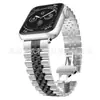 Adequado para Apple Watch Apple Watch Samsung metal aço inoxidável pulseira sete contas borboleta fivela 22MM cinto de aço